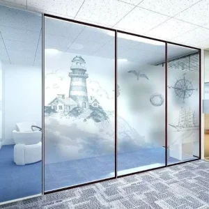 Custom Stickers Frost Glass Film Static Cling Decorative Frosted Window Film Non adhesive Static Window Film