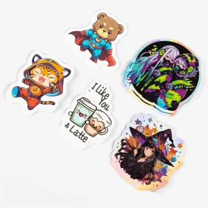 Custom Stickers Self Adhesive Die Cut Anime Glossy Stickers Waterproof Vinyl Cartoon Design