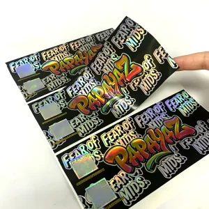 Custom Stickers Silver Matte Holographic BOPP Embossed UV Cartoon Adhesive Labels