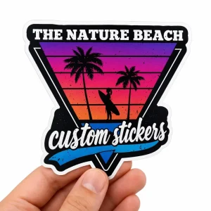 Custom Stickers logo Printed Weatherproof UV Resist Vinyl PVC Adhesive Glossy Holographic Kiss Cut Die Cut Stickers for Business