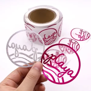 Custom Stickers logo Round Transparent clear Adhesive Waterproof logo Label Pvc Custom Stickers