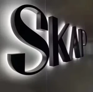 Custom Storefront Backlit Sign for Business Outdoor Indoor Backlit Logo Board 3D LED Channel Gold Color Letter Backlit Sign