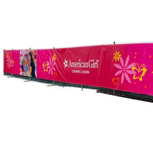 Custom Streamer Roadside Banners Advertising Outdoor Mesh Fence Banner