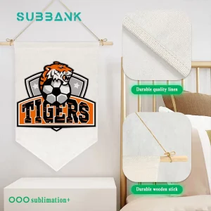 Custom Sublimation Triangle Banner Heat Transfer Printing Blank Hanging Pennant Flag Wall Display for Promotion