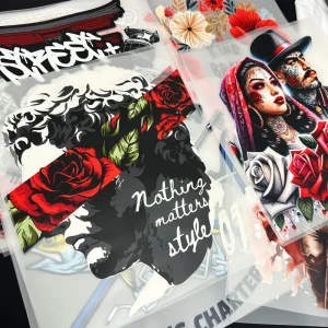 Custom T Shirt Designs DTF Iron on Decals Heat Transfer Labels for Clothes Day Ready Press Stickers Garment