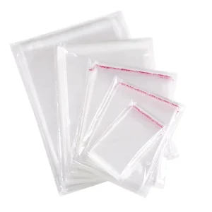 Custom T-Shirts Packaging Gravure Printing Disposable Clear Transparent Cellophane Self-Adhesive Seal BOPP Shrink Bags Plastic