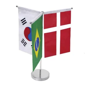 Custom Table Flags Supplier Bulk Small Banners with Personalized Design for Trade Show Tables and Exhibits