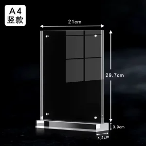 Custom Tabletop Stand Acrylic T Shaped Sign Holder With Base