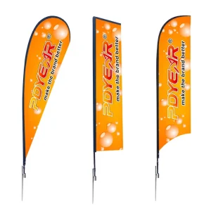 Custom Beach Feather Teardrop Flags Pdyear Factory Free Design Events Sports Advertising Flying Banners Sail Swooper Flags