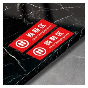 Custom Tile Durable Waterproof Anti slip Guidance PVC Sign Indoor Vinyl Marble Floor Sticker