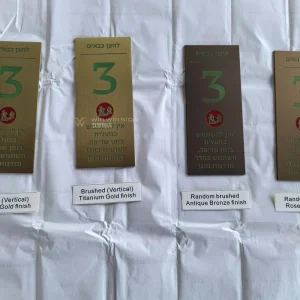 Custom Titanium Gold Luminous Sign Anti Fingerprint Etching Stainless Steel Indoor Use Eco Friendly