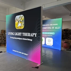 Custom Trade Show Stand Aluminium Frame SEG Profile Exhibition Booth Convention Center Trade Fair Light Box