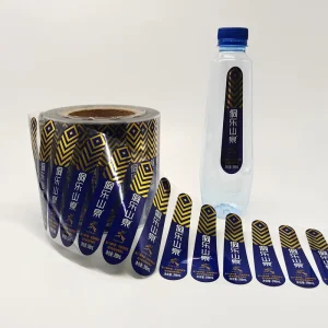 Custom Transparent Adhesive Sticker Personalized Bottle Waterproof Embossed Gold Foil Beverage Label Sticker
