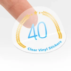 Custom Transparent Logo Vinyl Sticker or PVC Sticker