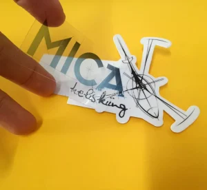 Custom Transparent PVC Vinyl Adhesive Sticker Waterproof UV Printed for Promotional Gifts