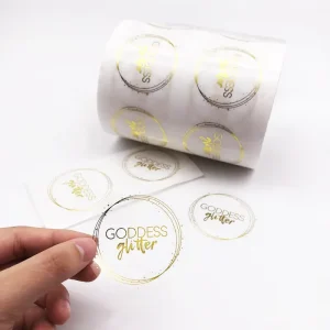 Custom Transparent Plastic PVC Round Sticker Printing Sheet Self Adhesive Clear Vinyl Sticker Label