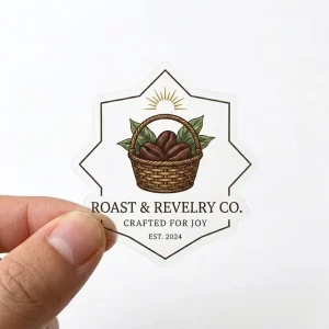 Custom Transparent Sticker Printing Gloss Laminated Clear Vinyl Adhesive Label Waterproof Die Cut Logo Sticker Label for Brand