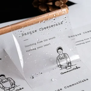 Custom Transparent Waterproof Eco Friendly Adhesive Sticker Roll Labels for Food Cake Grocery Packaging