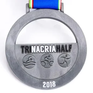 Custom Triathlon Half Marathon Medal Factory Custom Hollow Design Sport Medal with Icons for Multi Sport Events