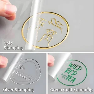 Custom UV DTF Sticker Waterproof Gold Foil Transfer Decal Permanent 3D Crystal Label Logo Print for Glass Cup