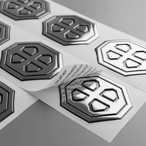 Custom UV Proof Waterproof 3D Logo Metallic Brand Printing Logo Die Cut Transferable Sticker With Logo