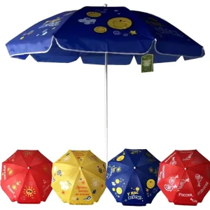 Custom UV Protection Sun Umbrellas Logo Printed Outdoor Advertising Parasol for Garden Patio Manual Control