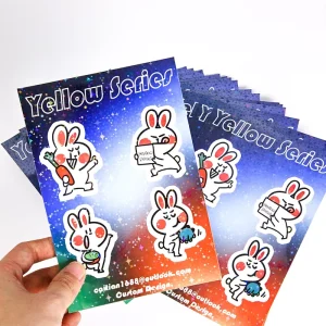 Custom UV Protection Waterproof Vinyl Stickers Self Adhesive Kiss Cut Stickers Custom Sticker Sheets Logo Holographic Glass