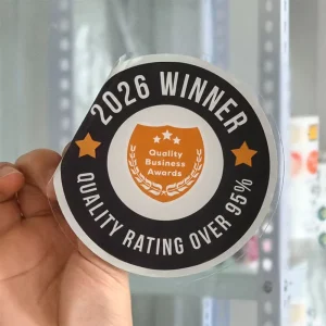 Custom UV Resist Printing Logo Shop Window Advertise Self adhesive Poster Vinyl Sticker Glass Window Sticker Static Cling Decal