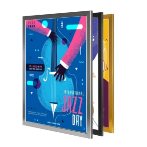 Custom Ultra Slim LED Light Box Poster Frame Acrylic+Aluminum Waterproof Wall Panel Menu Board for Indoor Outdoor Advertising