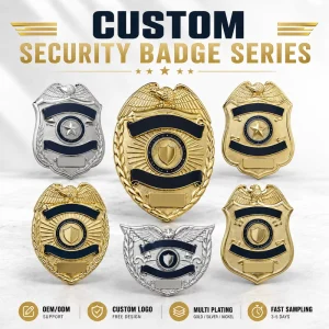 Custom Usa Holders Guard Gs Metal Security Badges Domes Armband Sweden Cardborre With Leather Wallet Holder Accessories Pin Clip