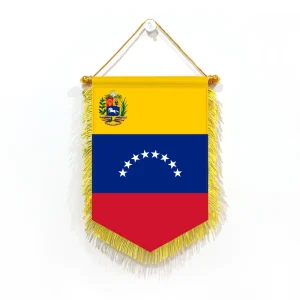 Custom Venezuela Fringed Pennant Flag 8×12 Inch Mini Hanging Banner Low MOQ Event Free Design Decor Factory