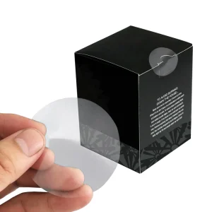 Custom Vinyl PVC clear Transparent Seal Sticker Labels with Printed logo Waterproof Self Adhesive Sealing Sticker
