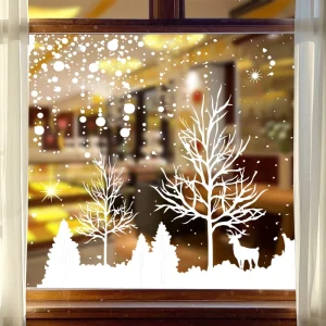 Custom Vinyl Static Christmas Snowflake Window Decals Clings Stickers for Glass
