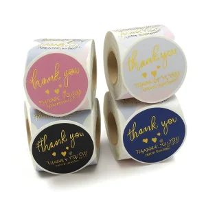 Custom Vinyl Stickers Strong Adhesive Logo Printing for Candle Craft Photo Frame Use Label Roll