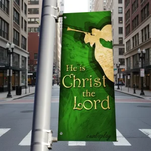 Custom Vinyl Street Banner Flag Avenue Sign Display Vertical Weather Resistant Graphics Road Flag Pole Pocket Hardware