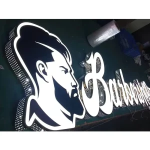 Custom Wall 3D Light Enseigne Barber Shop Channel Logo Store Signs LED Enseigne Barbershop Decorations for Hair Salon