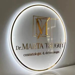 Custom Wall Mounted Advertising Signage Box Acrylic Panel Hair Salon Sign Board Round Logo Light Box Outdoor Business Signage