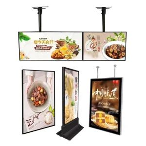 Custom Wall Mounted Magnetic Ultra Slim Glass Light Box LED Light Box for Advertising Home Decoration