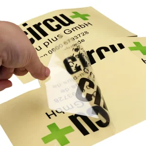 Custom Water Proof Round Plastic Clear Adhesive Label PVC Transparent Stickers