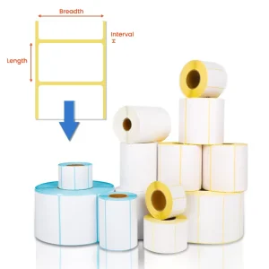 Custom Waterproof Adhesive Stickers Blank Label Paper for Grocery Supermarket Product Marking and Retail Packaging Use