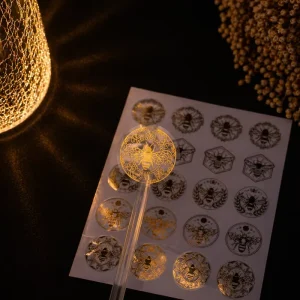 Custom Waterproof Branded Round Transparent Foil Stamping Vinyl Label Stickers Design Logo Clear Adhesive PVC Stickers