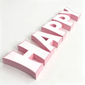 Custom Waterproof Channel Letters Pink Frontlit LED 3D Sign Letters For Dessert Coffee Shop Exterior Advertising Logo