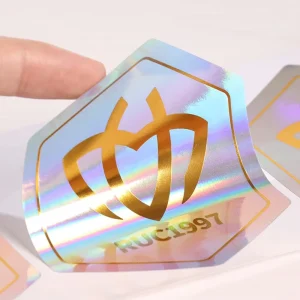 Custom Waterproof Clear Vinyl UV Spot Logo Printing Glossy Adhesive Label Sticker