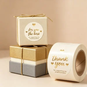 Custom Waterproof High Quality Printing Box Sealing Stickers Matt Stickers Box Paper Bags Packaging Labels Product Seal Sticker