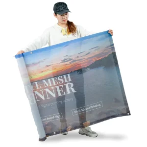 Custom Waterproof Outdoor Advertising Pvc Vinyl Banner Vinyl Mesh Fence Banner