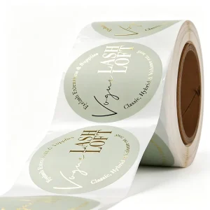 Custom Waterproof Paper Self Adhesive Labels Embossed Gold Foil Printed Custom Logo Brand Stickers Grocery Supermarket Promotion