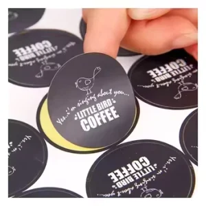 Custom Waterproof Self Adhesive Gold Foil Stamping Logo Sticker for Candle Craft Photo Frame Transparent Labels