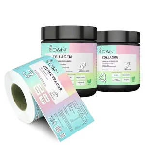 Custom Waterproof Self Adhesive Vinyl Sticker Labels for Food Beverage for Juice Wine Beer Tea Plastic Roll Label Printing