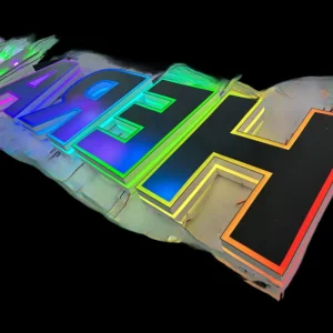 Custom Waterproof Side-drilled Color-shifting Light Up 3D Channel Letters LED Illuminated Sign RGB Letter