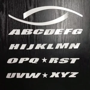Custom Wheel Letter Universal Waterproof A-Z 0-9 English Decoration Tyre DIY Tire Lettering Sticker for Car